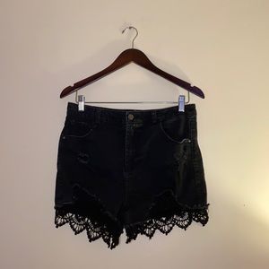 Almost Famous Black Denim Shorts